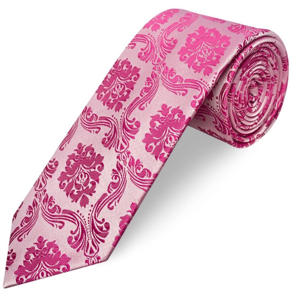 Fuchsia Paisley Classic Men's Tie