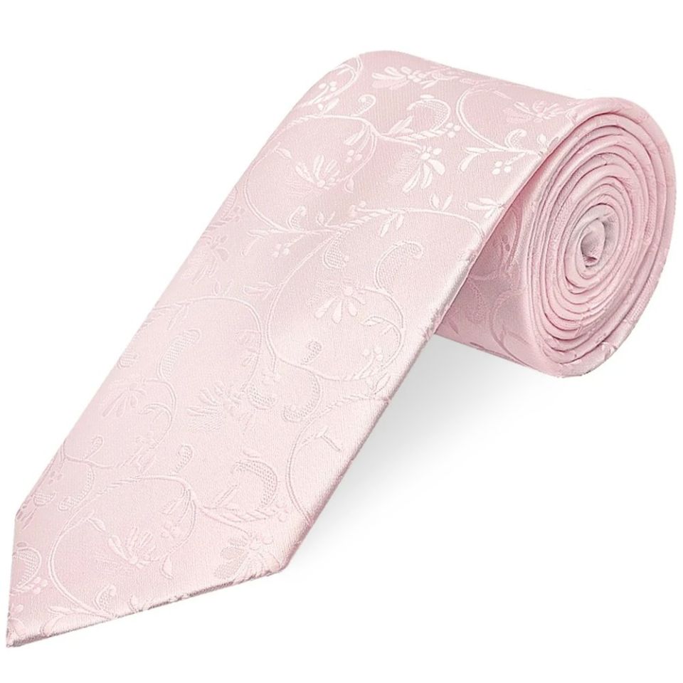 Blush Pink Floral Classic Men's Tie