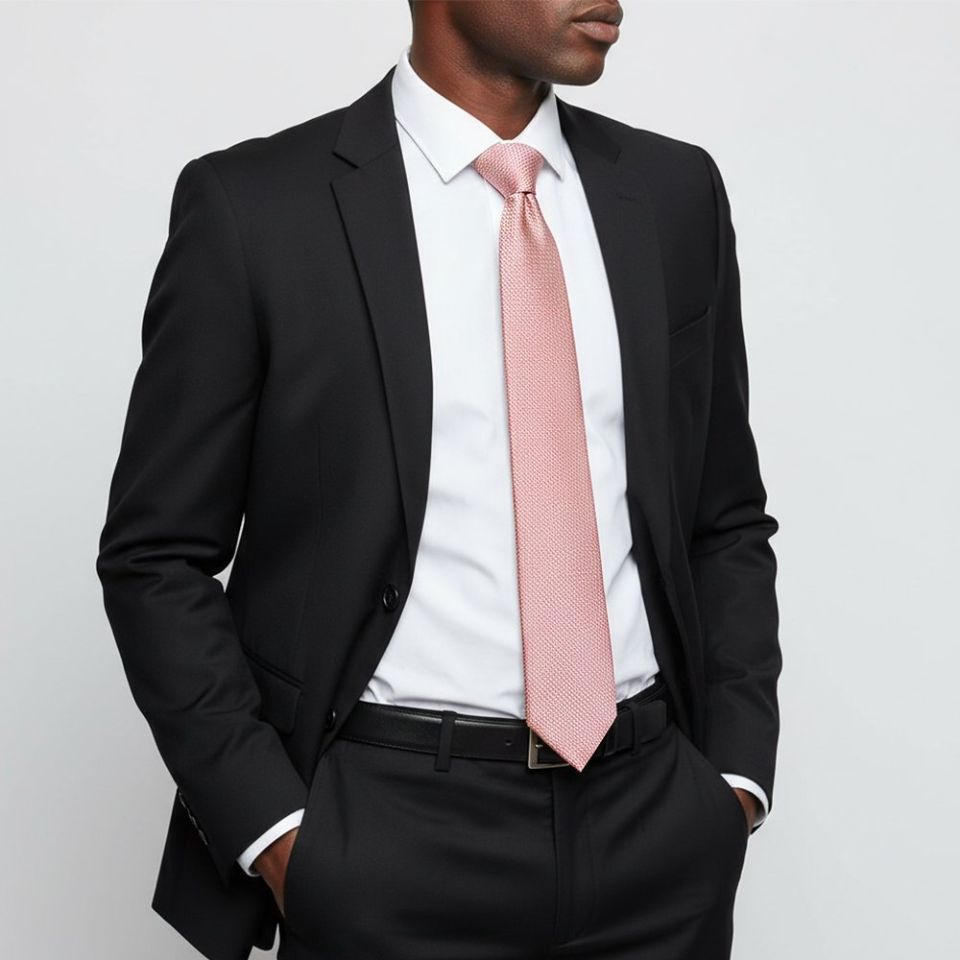 Rose Gold Textured Classic Tie