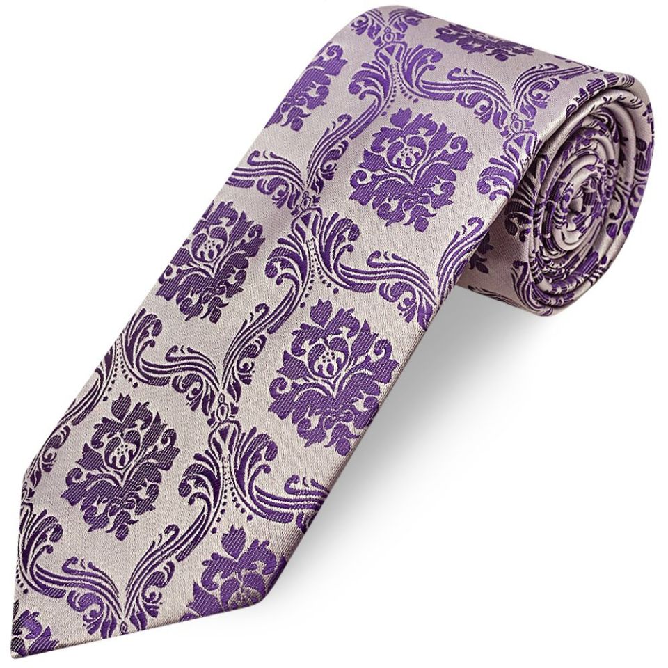 Purple Paisley Classic Men's Tie
