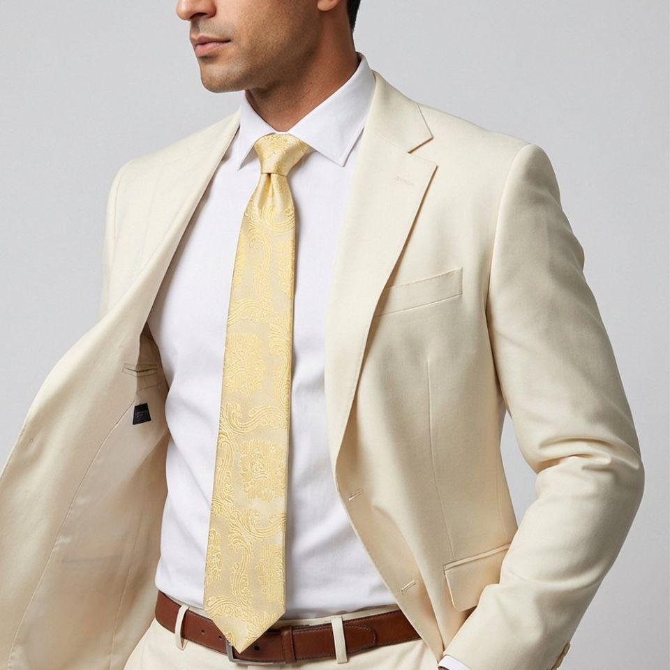 Caramel Paisley Classic Men's Tie