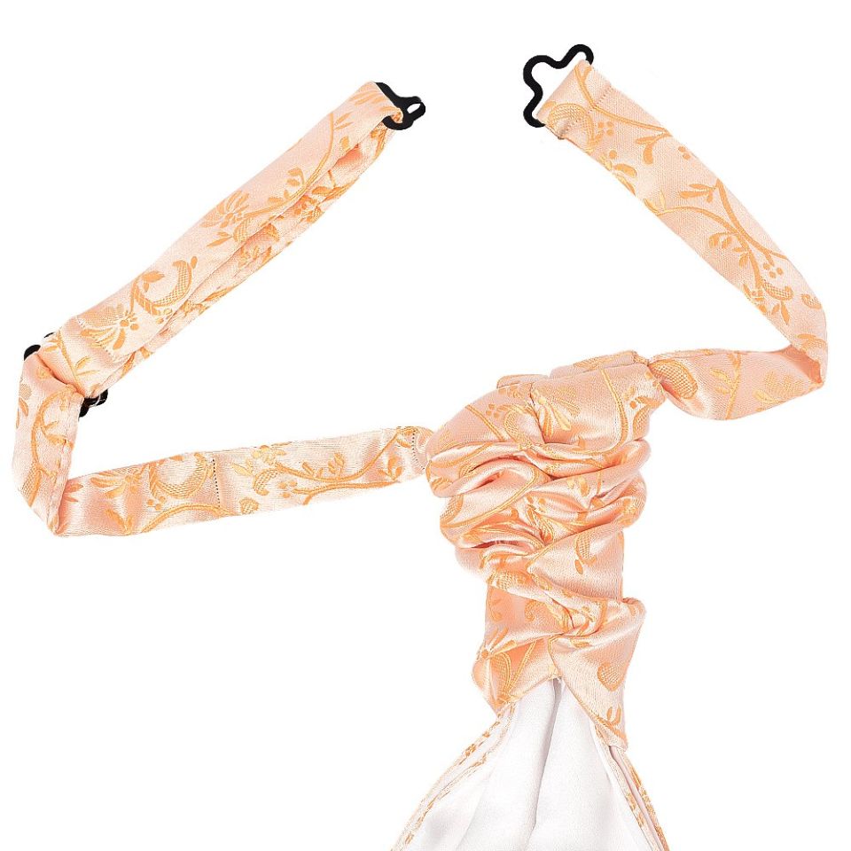 Peach Floral Men's Cravat Tie