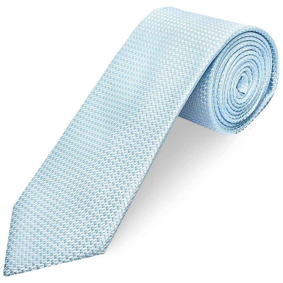 Sky Blue Textured Classic Tie