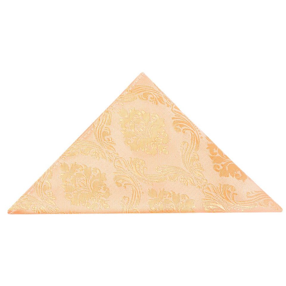 Peach Paisley Pocket Square