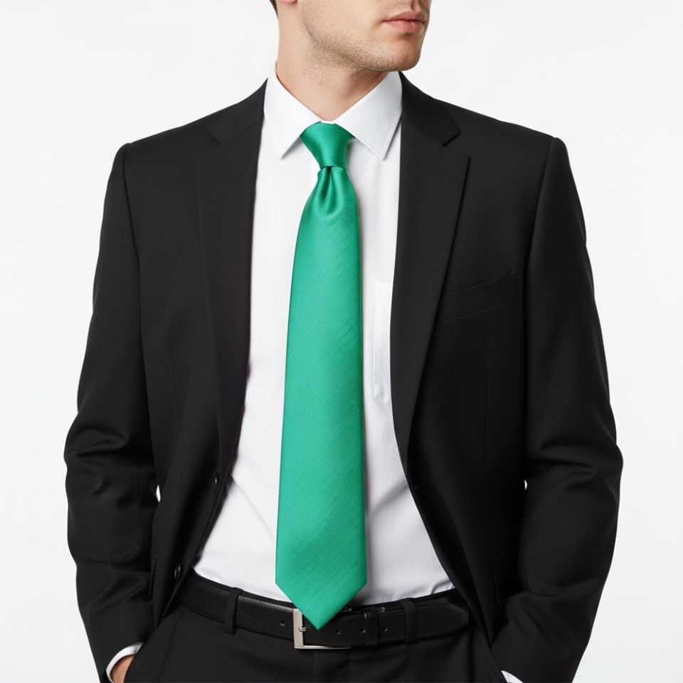 Emerald Green Silk Twill Silk Classic Men's Tie