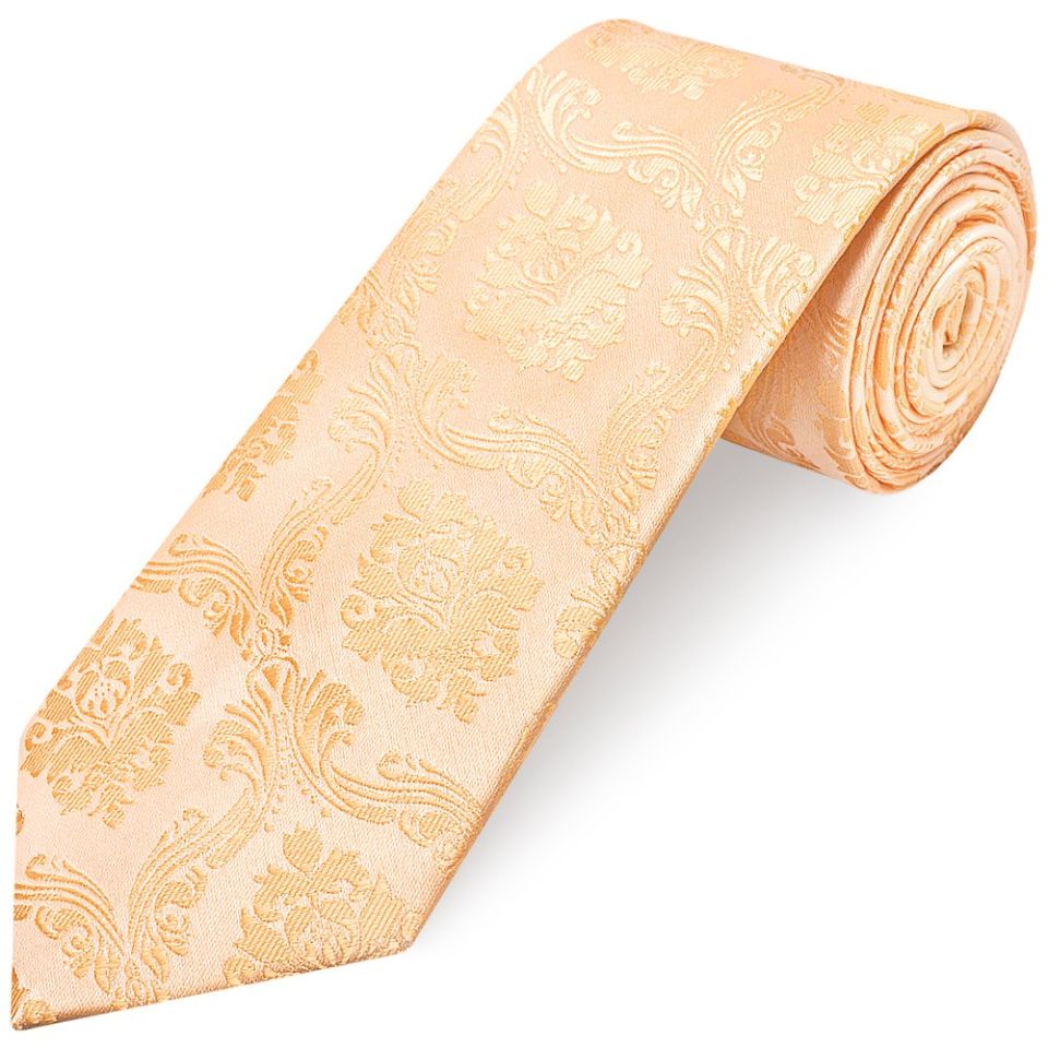 Peach Paisley Classic Men's Tie