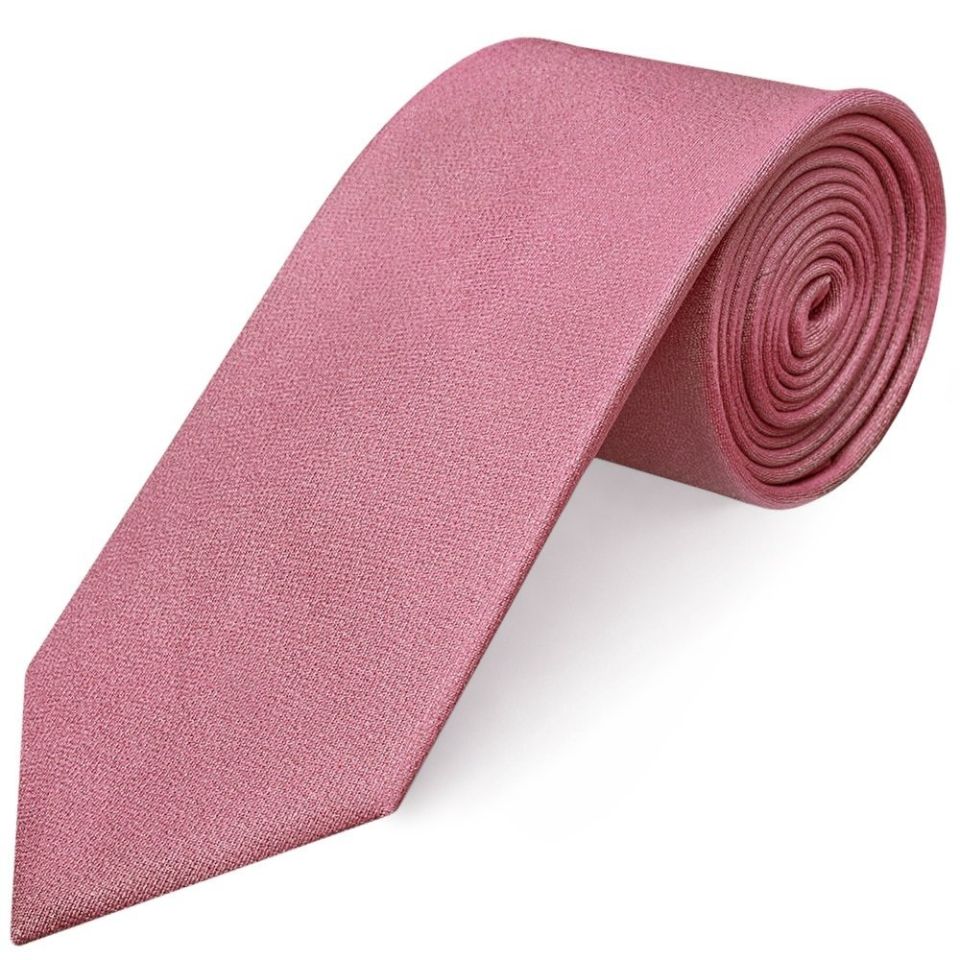 Plain Dusty Pink Silk Classic Men's Tie