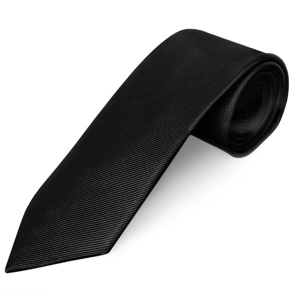 Black Silk Twill Silk Classic Men's Tie