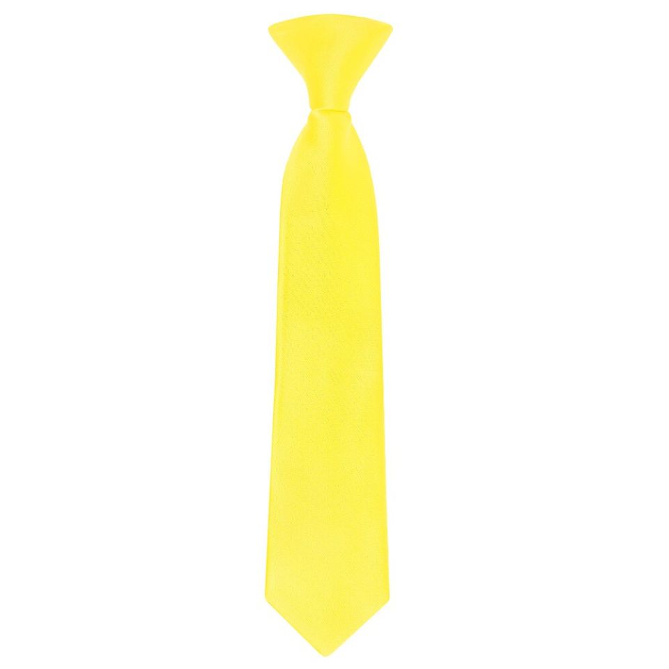Pre Tied Sunshine Yellow Satin Boys Tie Age 4-7