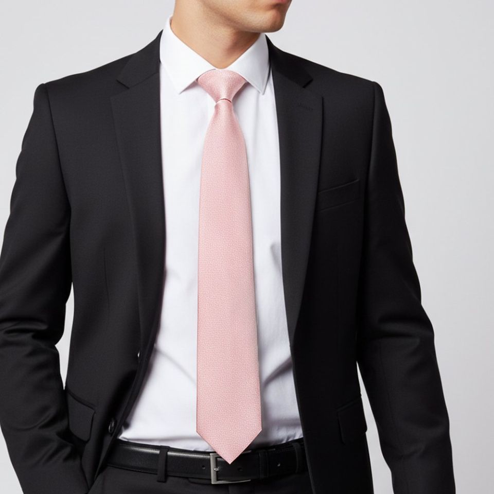 Plain Dusty Rose Silk Classic Men's Tie