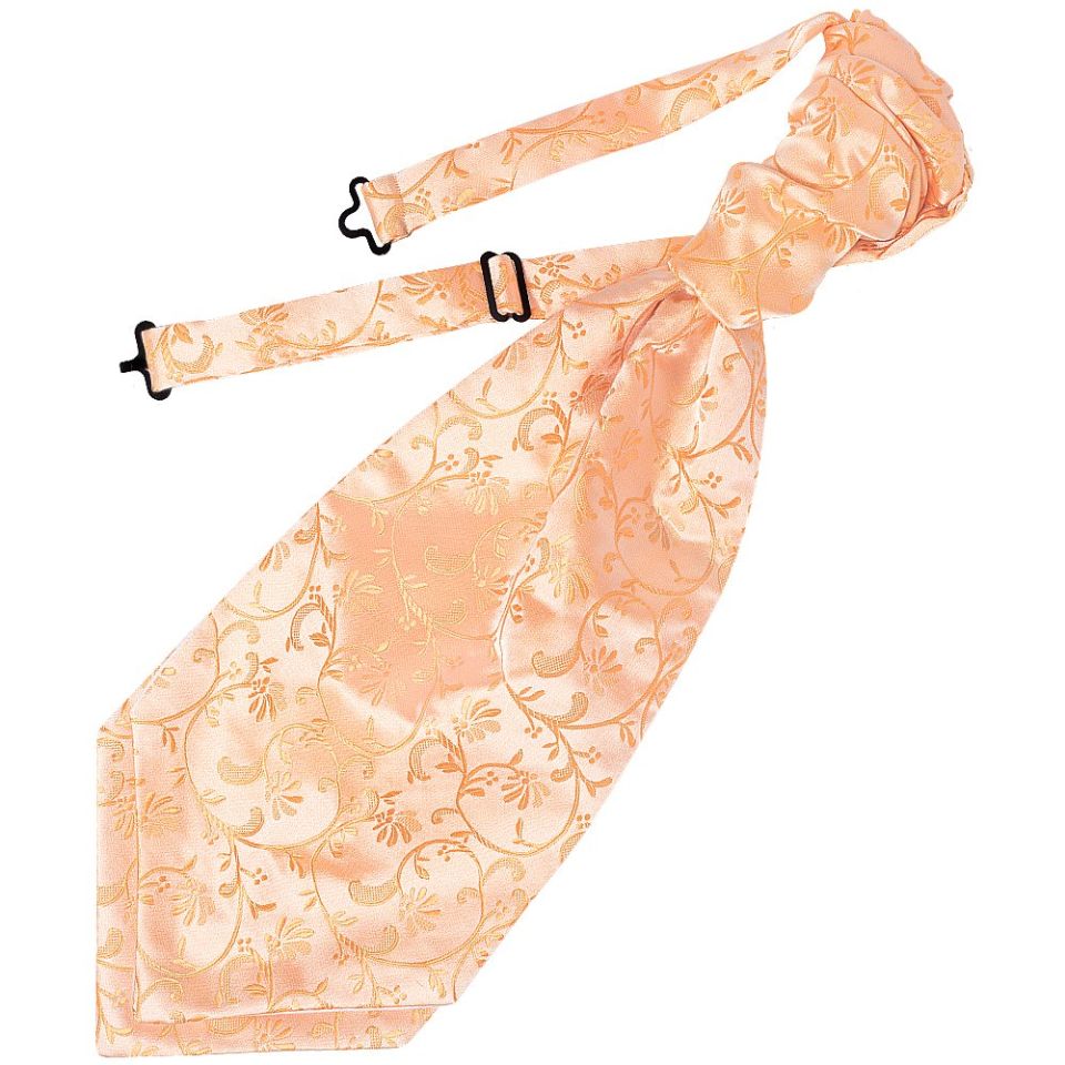 Peach Floral Men's Cravat Tie