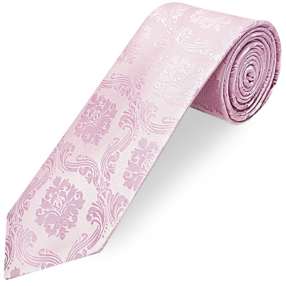 Light Dusty Pink Paisley Classic Men's Tie