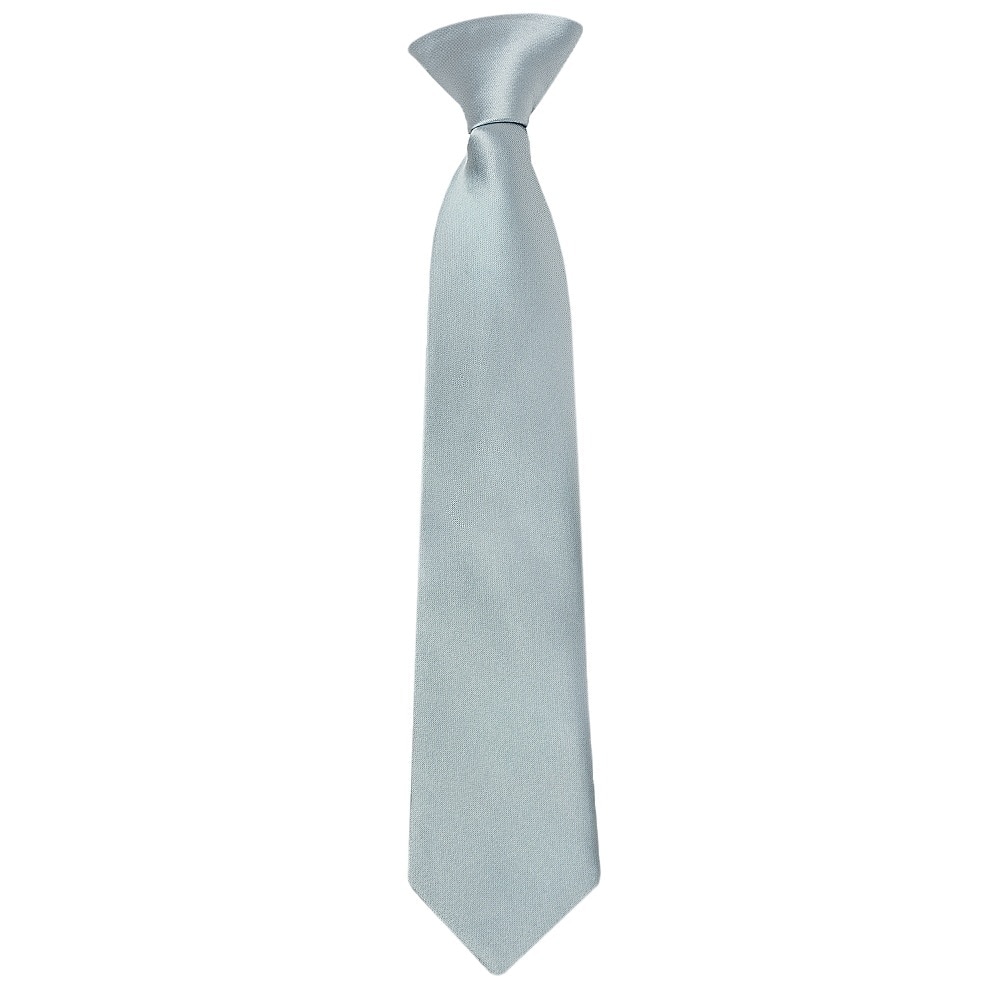 Boys Pre-Tied Ties. Satin Plain Coloured Childrens Ties