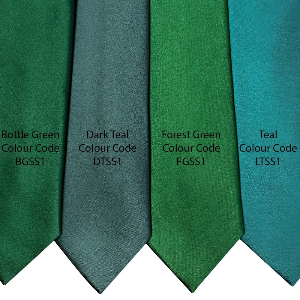 Plain Forest Green Satin Classic Men's Tie
