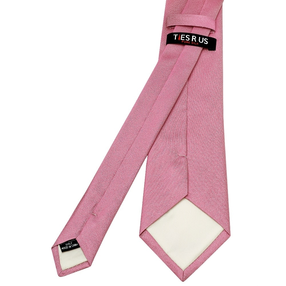 Mens Dusty Pink Silk Classic Tie and Pocket Square Free Delivery
