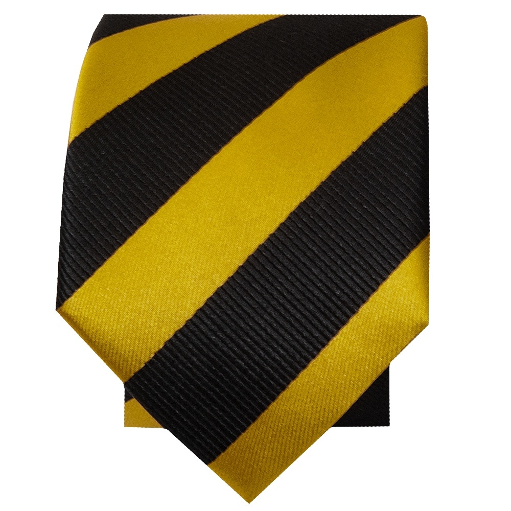Black and Gold Striped Skinny Tie Striped Slim Tie Wedding Thin Tie